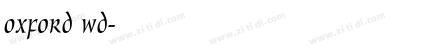 oxford wd字体转换